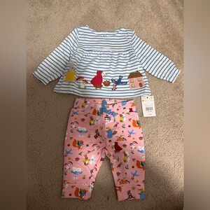 NWT Baby Boden Girl Pink Bedtime Stories Set